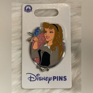 2025 Disney Parks Princess Portrait Silver Frame Aurora Sleeping Beauty OE Pin
